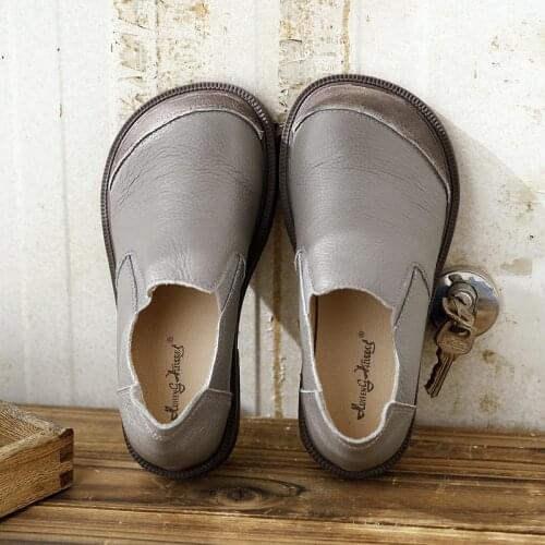 Careaymade-Low top shoes Genuine leather comfortable womens shoes Japanese simple student boots casual shoes womens shoes