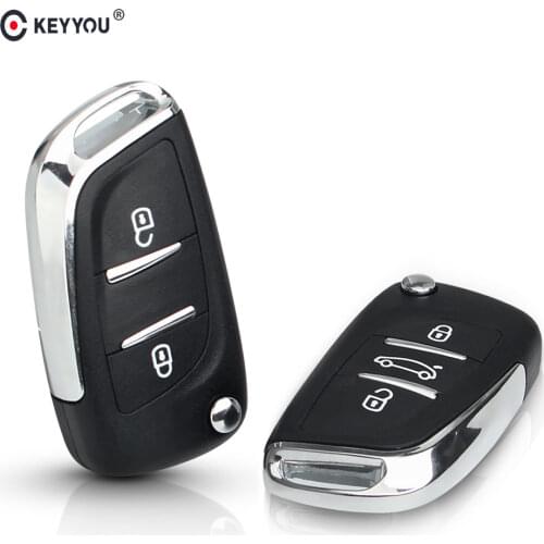 KEYYOU 2/3BT Ce0523 Modified Flip Remote Car Key Shell For Citroen Coupe VTR C2 C4 C5 C6 C8 Berlingo Xsara Picasso Auto Key Case