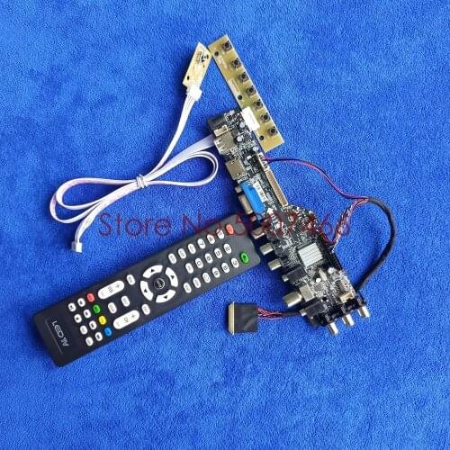For LTN140AT02-001/B01/C02/G01 LVDS 40-Pin VGA USB AV TV 3663 panel 1366*768 DVB digital universal LCD Controller board Kit