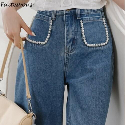 Faitesvous Women's Jeans With Embroidery