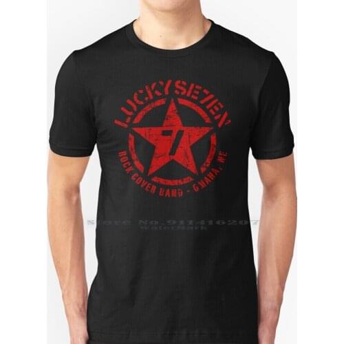 Lucky Se7en - Circle Star T Shirt 100% Pure Cotton