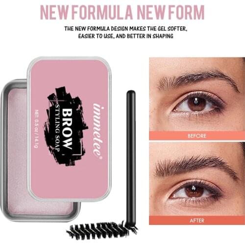 Lasting Eyebrow Shaping Soap Styling Gel Wax With Brush With Eyebrow Shaping Knife 4 Fork Tip Eyebrow Pencil Makeup Set TSLM1