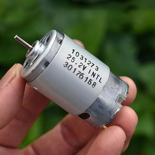 JOHNSON Circular Shaft 395 Motor High Torque DC 25.2V 11000PRM 24V 10450RPM Micro MINI Motor Low Noise Strong Magnetic Model DIY