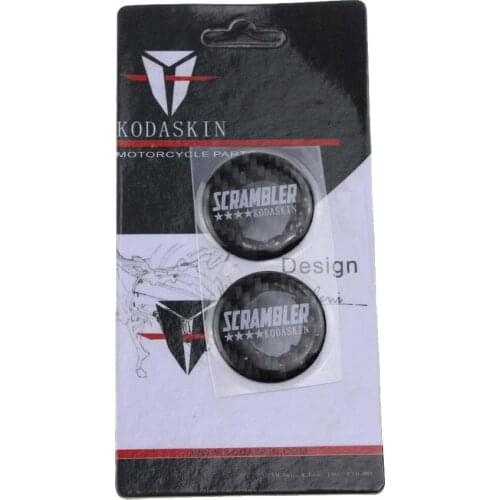 KODASKIN Motorcycle 3D Carbon Timing Belt Cover Front and Rear Round Decal for Ducati Scrambler Sixty2