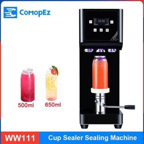 Commercial Milk Tea Shop Can Sealing Machine Smart Panel Mute Beer Colorful Light Automatic Sealing Machine