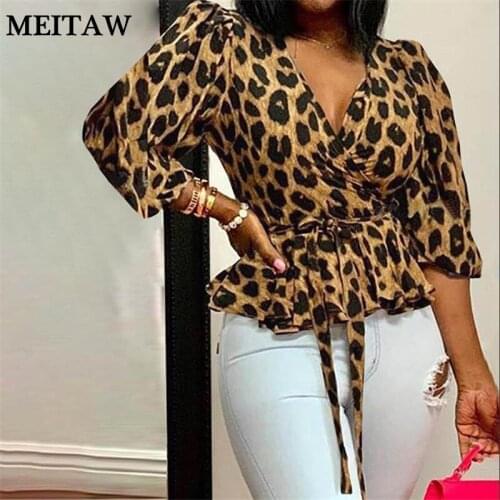Meitawilltion Leopard Blouses