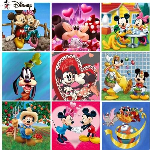 Disney 3D Diamond Painting "Cartoon Mickey Mouse" DIY Full Rhinestones Drill Cross-stitch Kits Square Round Diamond Embroidery