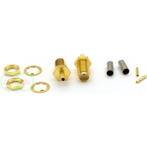 1000pcs SMA Female Crimp Connector adapter for Coaxial RG174 RG178 RG316 LMR100 Cable