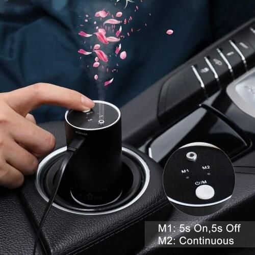 Waterless Essential Oil Car Diffuser Air Purifier Oil Nebulizer Air Freshener Relieve Driving Fatigue Auto Interior Aroma Perfu