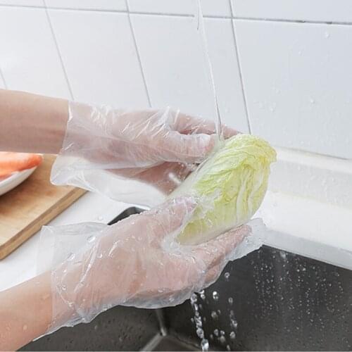Dinning Beauty Transparent 50/100PCS/Set Kitchen Accessories Cooking Eco-friendly For Food Cleaning Plastic Disposable Gloves U3