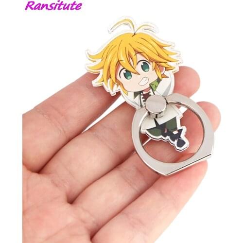 R1669 Anime Boy Seven Deadly Sins Cool Ring Metal Mobile Phone Accessories Rotating Ring Bracket Lazy Desktop Anti-fall Bracket