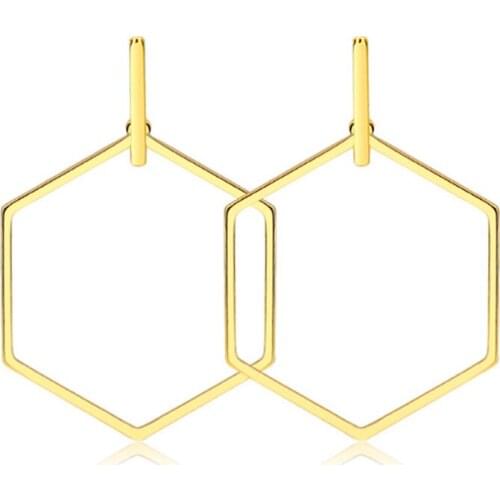 New Simple Punk Gold Color Stainless Steel Ear clip for Women & Men Trendy Stud Earrings Piercings Fashion Jewelry Gifts