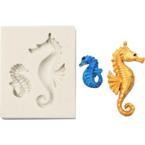 Seahorse silicone cake mold sugar baking silica gel mold DIY hand baking tool drop glue silicone mold