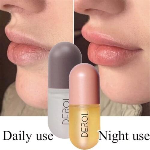 5.5ml Day Night Lips Enhancer Serum Lip Plumper Moisturizing Lip Oil Lip Care Nourishing Lips Anti-Drying Lip Oil Lip Plumper