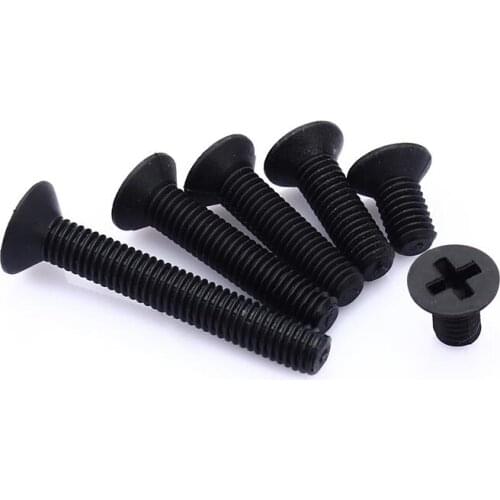 20pcs M6 countersunk head screws cross mechanical screw furniture decorative bolts black 10mm-20mm length