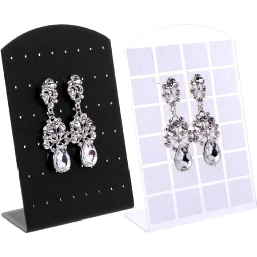 Earrings Ear Studs Display Rack Stand Jewelry Organizer Holder Showcase 48 Holes J78F