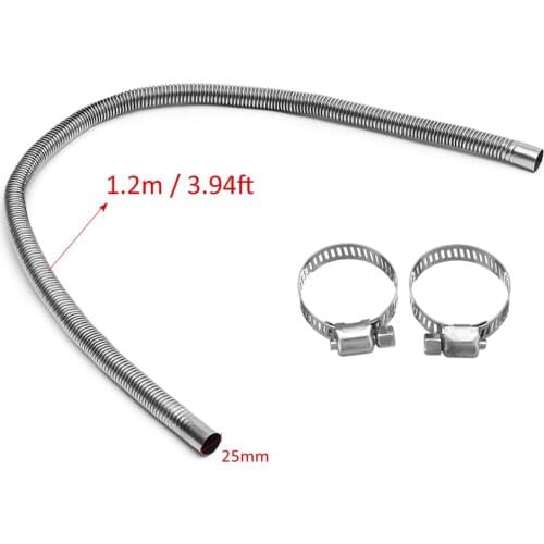 1.2m Stainless Steel Car Exhaust Pipe Parking Air Heater Tank Diesel Gas Vent Hose