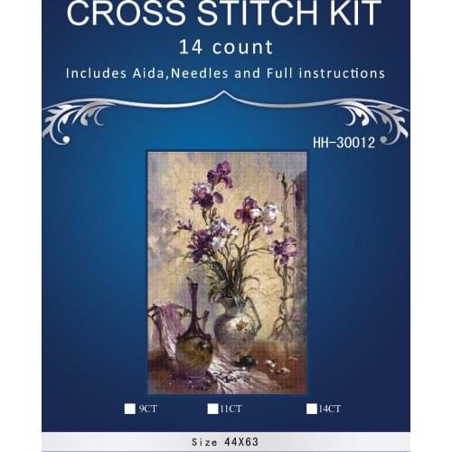 Top Quality Lovely Hot Sell Counted Cross Stitch Kit Old World Holiday Ornaments Similar DMC HH-30012 Flowers Door