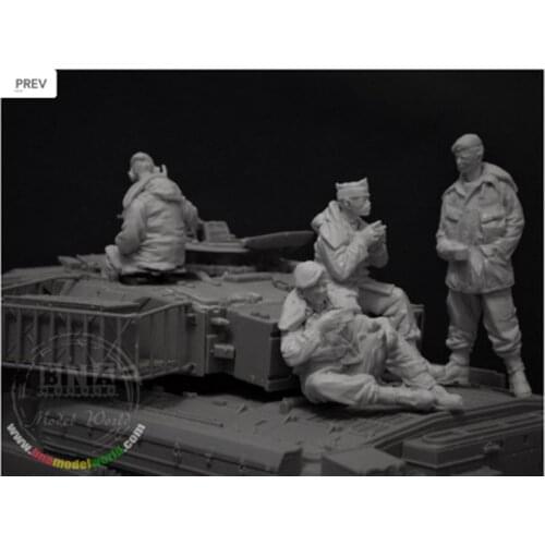 1:35 ratio die-cast resin Russian special forces soldiers 4 figures need to be assembled and colored by themselves