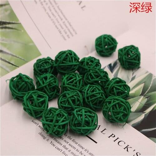 1PCS/3cm Ornament Rattan Ball Decorative Stakes & Wind Spinners Yard Planter ColorfulStakes Indoor and OutdoorDecor