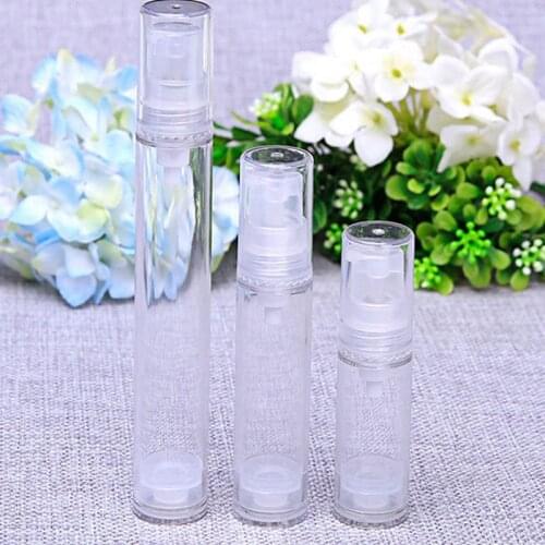 1PC Portable Plastic Refillable Bottle Clear Airless Pump Bottles Cosmetic Lotion Container Spray Bottle For Perfume 5/10/15ml