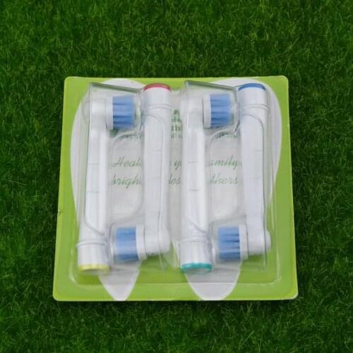 1021kit 4 pcs electric toothbrush heads +4 pcs protection caps case for Oral B D12 D4 D29 D19 D34