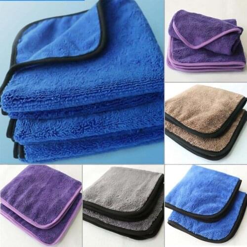 40x40cm Car Super Thick Plush Microfiber Car Cleaning Cloth Microfibre Wax Polishing Towel