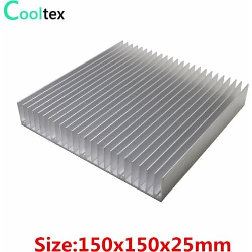 DIY Aluminum HeatSink 150x150x25mm Heat Sink radiator for LED Electronic integrated circuit Chip COOLER cooling heat dissipation