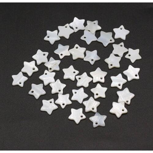 20 Pcs Natural Shell Bead Pendant Necklace Accessories Pentagram Shape Shell Bead Charms For Jewelry Making Bracelet Earrings