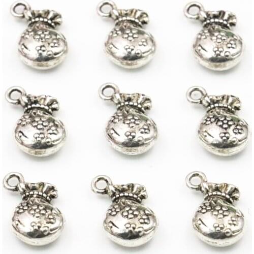 10x17mm Tibetan Silver-color Bead 30pcs Wholesale Bag Spacer Beads for Bracelet Necklace DIY Jewelry Making Accessories A301