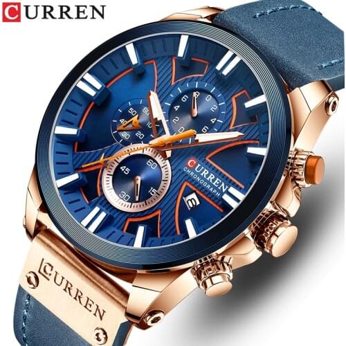 CURREN Men Watch Top Brand Luxury Sports Quartz Mens Watches Waterproof Chronograph Date Wristwatch Clock Relogio Masculino