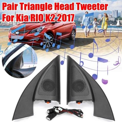 Black Front Triangle Head Tweeter Speaker with Wire Car tweeter audio trumpet speakers tweeter For kia RIO 2017 K2