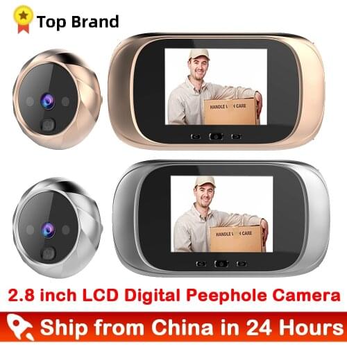 2.8 inch LCD Color Screen Digital Doorbell 90Degree Eye Doorbell Electronic Peephole Door Camera Viewer Outdoor Door Bell