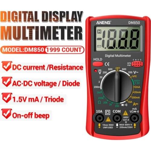 Digital Multimeter 1999 Counts Portable Multimeters AC/DC Ammeter Ohm Capacitance Voltage Meter Tester With LCD Backlight