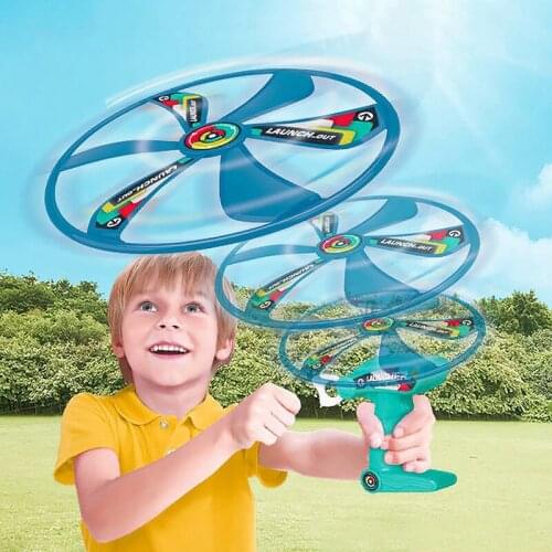 Childrens Classic Flying Saucer Sports Creative Rotating Flying Saucer Set Indoor and Outdoor Sports Toys Birthday Gifts