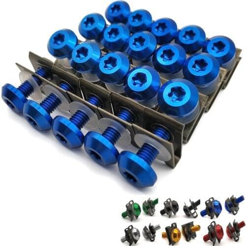 For KAWASAKI KLX 150 250 KLX250 KLX 450R KDX 125 250 Motorcycle Fairing Aluminu hexagon socket Screws Clips Body Spring Bolt Kit
