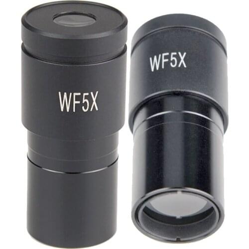 2 PCS WF5X Wide Angle Biological Microscope Eyepiece 23.2mm Mounting Size