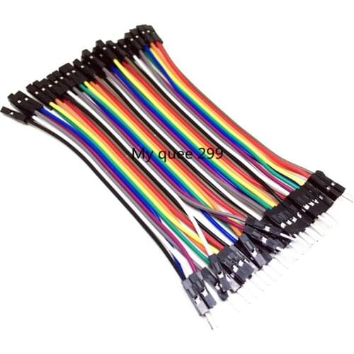 40pcs 10cm 2.54mm 1pin 1p-1p male to female jumper wire Dupont cable for arduino