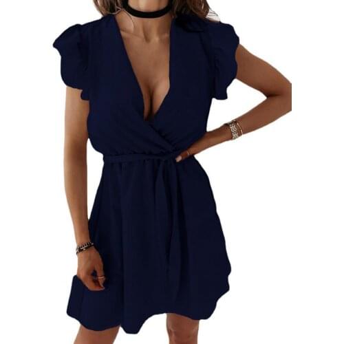 Summer Dress Women Dresses Plus Size Vintage Dress Lacework Sleeve High Waist Female Ladies V Neck Cross Collar robe femme 2021