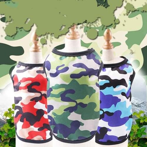 Summer Clothes Vest For Dogs Cheap Dog Clothes For Dogs Camouflage Vest Dog Printed Mesh Pet Puppy T Shirt Chihuahua Vestidos