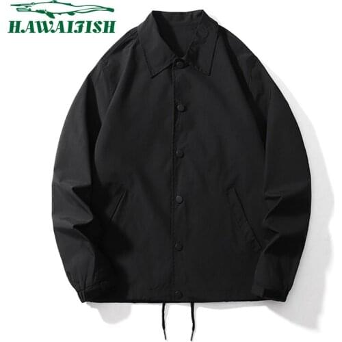 Hawaifish brand mens jacket 2021 autumn new fashion brand hip-hop casaco masculino high-quality stand-up collar windbreaker