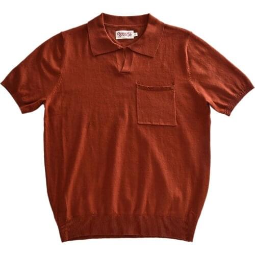 Mens Polo Knitted Shirt Short Sleeves Designer Shirt Tennis Golf Wear Italian Retro Male Clothing Top High Quality and Brand