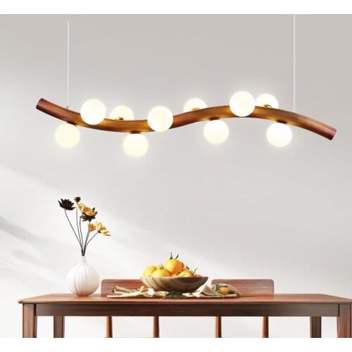 Dining Light Nordic Bar Chandelier Lighting For Dining Room Kitchen Island Lighting Dining Led Chandelier Wood Hanging Lights