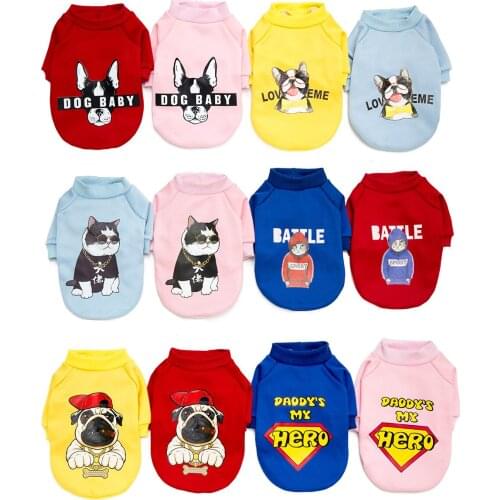 Dog Clothes For Small Dogs Warm Winter Print Hoodies Clothes For Dogs Chihuahua Ropa Perro Clothing For Medium Dog Pets Clothing