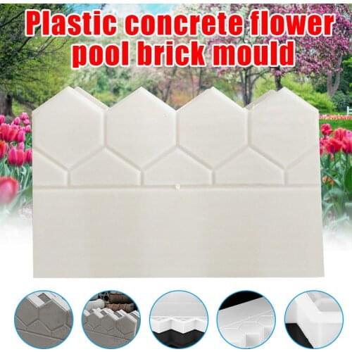 Garden Fencing Concrete Stone Cement Brick Mold DIY Pave Making Lawn Pond Decor SDF-SHIP