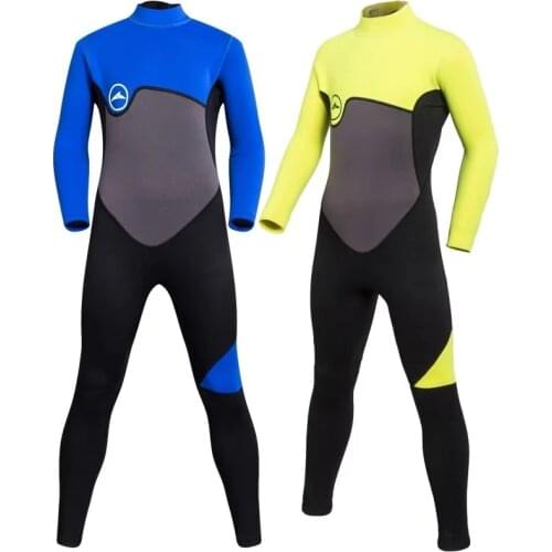 Sbart Childrens 2mm Elastic Kids Fullbody Wetsuit Teenage Long Sleeve Wet Suit 8-16Y Sunscreen Long Sleeve Conjoined Swimsuit