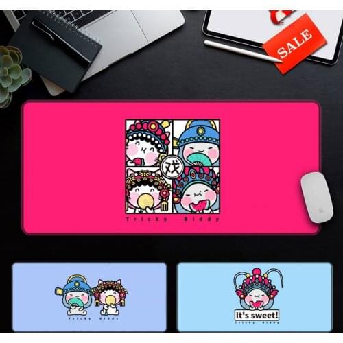 Chinese style opera cartoon couple Keyboards Mat Rubber Gaming mousepad Desk Mat Computer Gaming Mousepad Anti-slip Mouse Mat
