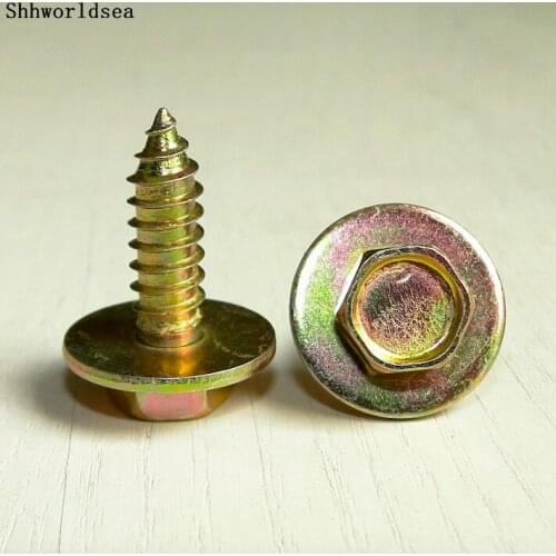 Shhworldsea Color Zinc Hexagon Head Tapping Screw Fastener Retainer Clip For Honda For Nissan For Toyota