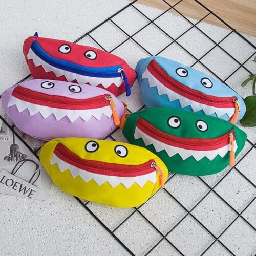 Cute Childrens Fanny Pack Girls Waist Bag Kids Toys Belt Gradient Color Anime Cartoon Coin Purse Travel Chest Bag