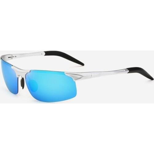 New Design Aluminum Magnesium Sunglasses Polarized Men Semi Rimless Coating Mirror Sun Glasses Male Eyewear Accessories